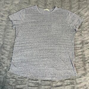 MARINE LAYER Mens Pocket T Shirt Blue Heathered Cotton Blend Re spun Size M L